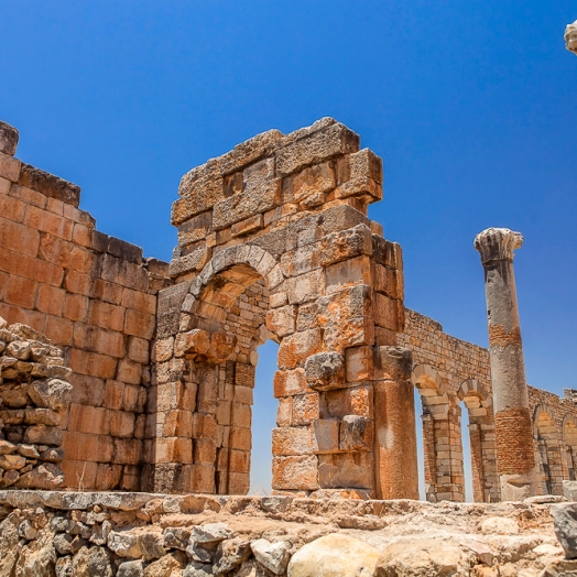 Die Ruinen von Volubilis zählen zum UNESCO-Weltkulturerbe; Copyright vladislav333222